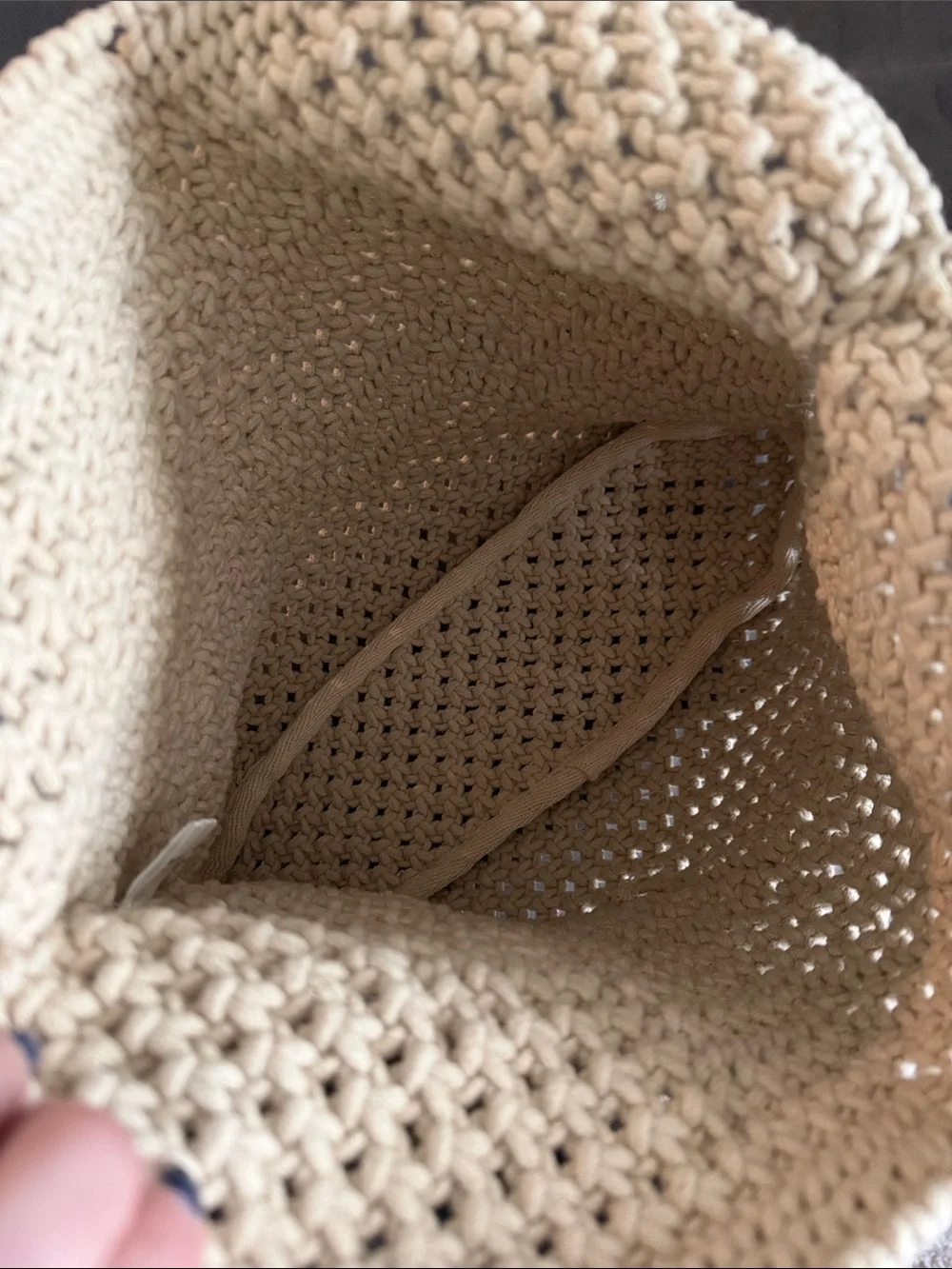 Woven Crochet Shoulder Tote Bag
